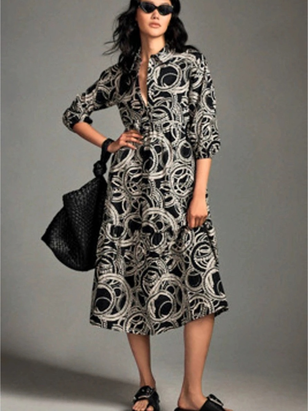Maeve Abstract Print Midi Dress Size Medium